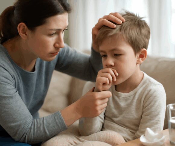 Child coughing at night — chronic cough causes and ENT evaluation